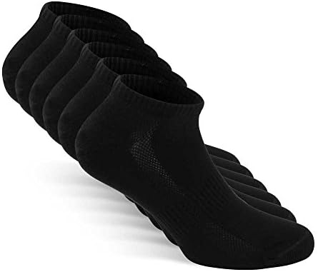 Snocks Men Ankle socks 9,5-11,5US Black Size 9 10 11 Mens Sneaker Socks Footies Linners No-Show Trainer No Show Cotton Invisible Low Cut Non Slip Liner Sports Thin Boat Summer Sock Athletic Sneakers