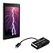 kwmobile 3-in-1 Micro USB Card Reader - Universal OTG Adapter for Fire HD 8 (2015) - Adapter Hub Compatible with Android Devices - Black