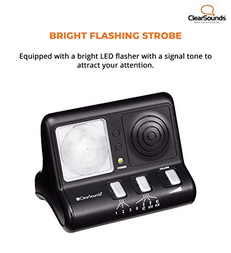 ClearSounds CR200 ClearRing Ring Signaler Booster with Flashing LED Strobe Ringer for Analog Telephones Landline - Thumbnail 2