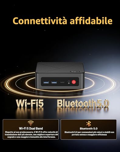 MAGICNUC AS1 Plus Home-Offfice-Mini PC, AMD Ryzen 5 3501U (Better Than 4300U/N150, Up to 3.7GHz), RAM 8GB DDR4, 256GB M.2 2280 SSD, Triple 4K Display, Dual LAN, Wi-Fi 5/BT 5.0, Mini Desktop PC