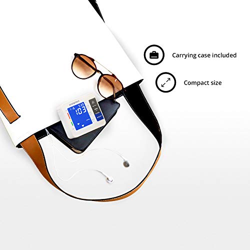 Wrist Blood Pressure Monitor by PARAMED: Automatic Blood-Pressure Kit of Bp Cuff Machine + 2AAA and Carrying Case - Large LCD Display with Backlight & 90 Sets Memory - FDA Approved - Thumbnail 5