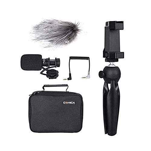 COMICA CVM-VM10-K2 Smartphone-Video-Aufnahmeset Mikrofon-Handhalter mit Tischstativ Shotgun Videomikrofon Video-Rig… – Bild 3