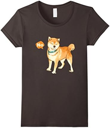 Womens Cute Shiba Inu Shirt Nope - Doge Meme Shirt Large Asphalt