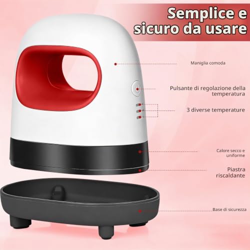 Apritsce Mini Heat Press, Portable Fabric Printer, T Shirt Heat Press for Crafts Clothes Hats