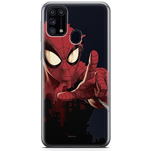 Funda para teléfono móvil de ERT GROUP para Samsung M31 Original y con Licencia Oficial de Marvel con diseño Spider Man 006 Adaptada a la Forma del teléfono móvil, parcialmente Transparente