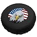 Moonet American Flag Eagle Head Spare Tire Wheel Cover Car Truck SUV Camper Fits for CRV FJ Hummer Land Rover Outlander Grand Vitara XL R17 P265/75R16 255/75R17 255/80R16 (Diameter 31inch-33inch)