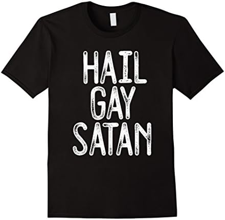 Men's Hail Gay Satan T-Shirt - TRIPLE 6's Homosexual Shirt 2XL Black