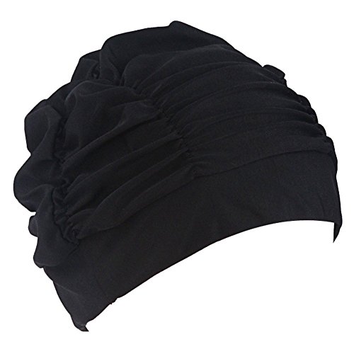 Newest trent Unisex Adult Resilience Pleated Design Nylon Breathable Swim Bathing Cap- 16 Colors - Thumbnail 4