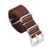 Carty Replacement Watch Band Strap Vintage Handmade Crazy Horse Leather Zulu NATO 20mm/22mm/24mm(zmt1-24brsl)
