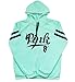 Womens Casual Hooded Sweatshirt Pink Printed Sports Pullover