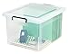 IRIS Letter and Legal Size File Box with Buckle, Clear