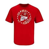 Smack Apparel San Francisco Football Fans. Red Gold Till I'm Dead Cold Red T-Shirt (S-5X)