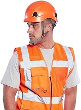 Portwest PS53 Safety Hard Hat Orange 6-Point Harness Unvented ABS Shell view 8