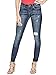 GUESS Factory Women's Sienna Curvy Skinny Jeans in Dark Destroy Wash
