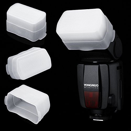 waka Bounce Dome Diffuser, [3 Pack] Camera Bounce Dome Flash Diffusers for Canon 430EX I/II/III, 580EX I/II, 600EX Speedlight + Microfiber Cleaning Cloth - Thumbnail 3