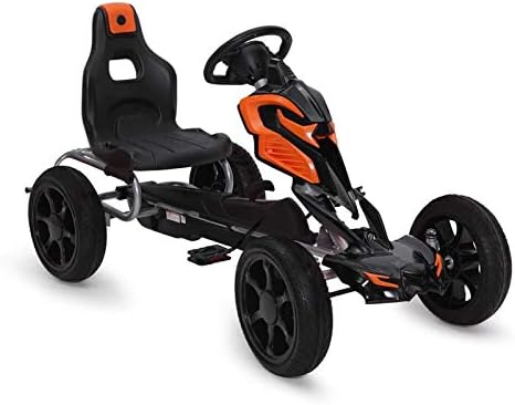 Moni Kids Go Kart, pedal car, 1504, adjustable seat from 5 years, colour:black