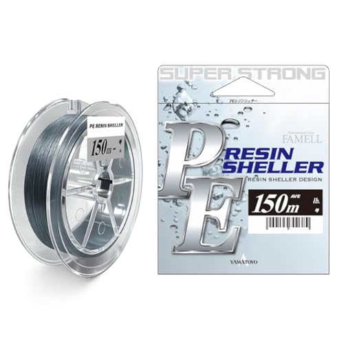 ヤマトヨテグス(YAMATOYO) ハード樹脂コーティング スーパーPEライン4本撚 PEレジンシェラー (RESIN SHELLER) 150m グレー 3号 (AVE 36LB)