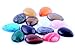 Mutilcolor 12pcs 18X25mm Waterdrop Teardrop Chakra Beads CAB Cabochon Healing Beads Crystal Quartz Stone Random Color Wholesale for Jewelry Making(No Holes)