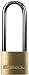 Brinks 161-42001 1-9/16-Inch 40mm Solid Brass Padlock with 2.5-Inch Shackle, 1-Pack