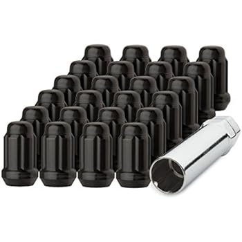 DPAccessories D5246P-2308/24 24 Black 12x1.5 Closed End Spline Tuner Lug Nuts for Aftermarket Wheels Wheel Lug Nut