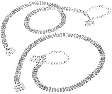Divas Bra Straps Womens Silver Rhinestone Replacement Bra Straps, Removable Crystal Strap, Multiple Sizes
