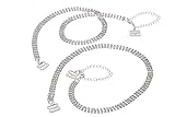 Silver Rhinestone Replacement Bra Straps - Removable Crystal Strap - Multiple Sizes