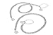 Divas Bra Straps Womens Silver Rhinestone Replacement Bra Straps, Removable Crystal Strap, Multiple Sizes