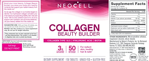 NeoCell Collagen Beauty Builder With Hyaluronic Acid And Biotin, Skin ...