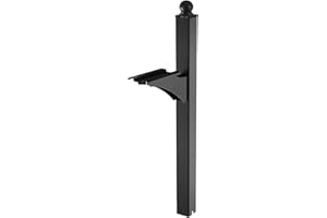 VEVOR Mailbox Post, 56 x 4 x 4 Inches, Aluminum In-Ground Mounting Mail Box Stand with Universal Plate Bracket, Heavy Duty Metal Post Sleeve Kit for Outside Curbside Residential, Powder Coated Black