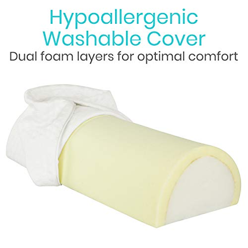 Firm Bolster Pillow Half Moon Bed Wedge Cushion Side