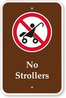 No Strollers (with Graphic) Sign, 18" x 12": Yard Signs: Amazon.com
