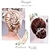 UNSUTUO Bride White Flower Wedding Hair Pins Clips Rhinestone Silver Bridal Hair Piece Accessories for Women, Set of 3 (Silver)