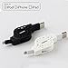 3R Retractable Lightning Cable 3Ft(1M) MFi Certified, Charging and Sync Works with iPhone iPad iPod - White