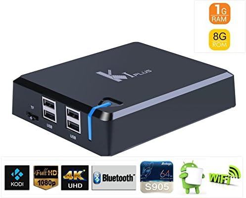KI Plus OTT Quad-core Android TV BOX 4K ULTBKHD 1G RAM 8G ROM 64bit 4 Core CPU Streaming Media Player With YouTube/ Netflix/ Kodi Fully Loaded Supports Full HD 1080P/ 4K UHD