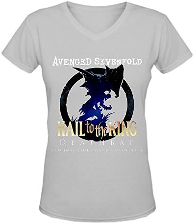 Bunny Angle Avenged Sevenfold Hail to The King Deathbat Soundtrack Ladies V Neck Tee Shirts