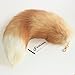 Fosrion Real Fox Tail Fur Handbag Charm Cosplay Toy with clasp keyChain and Hook (Golden)
