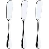 Kit 3 Espátulas para Manteiga, Requeijão, Geléia, Patê, Inox Linha Premium c/ 3 Peças Elegante Multiuso Resistente Espalha co