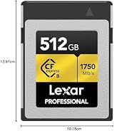 Lexar Professional 512GB CFexpress Type B Gold Series Card 1750MB/s Read view 8