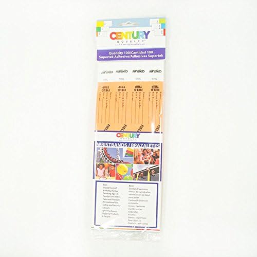 100 Orange Field Trip Tyvek Security Wristbands