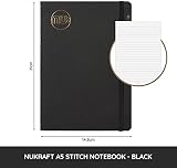 nu: Kraft Black Stitched Spine A5 Notebook 80 Pages FSC 100% Paper view 2