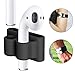 Lwsengme Silicone Holder Compatible with AirPods, Premium Quality Shock Resistant Holder Strap Silicone Case Compatible with Apple AirPods(Airpods Holder-Black)
