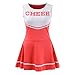 Ourlove Fashion Women's Musical Uniform Fancy Dress Cheerleader Costume Outfit (Red)