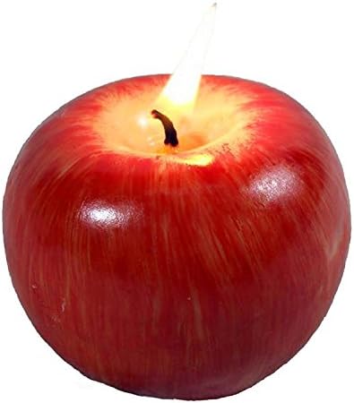 Interming 2pcs Christmas Candles Simulation Apple Candle Christmas Decoration (2pcs Medium)