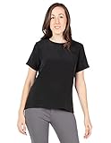 Women's Short-Sleeve Top (Selene) 100% Silk; Ideal Day into Evening Top