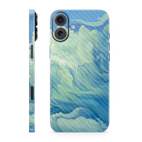 Carbon Fiber Phone Skin Compatible with Apple iPhone 16 Plus - Visionary - Prem…