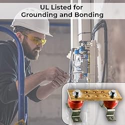 6" Copper Ground Bus Bar - Wall Mounted Ground Bar