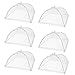 Armear 6 pack Large Pop-Up Mesh Food Cover Tent, 17 Inches Food Protector Covers Reusable and Collapsible Outdoor Picnic Food Covers Tent For Bugs, Parties Picnics, BBQs (White)