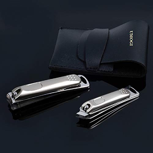 New Style Senior Nail Clippers Set 2-pack, Professional Grade Stainless Steel Manicure Cuticle Tools - Portable Travel Case, Fingernail Toenail Clipper for Men Women,Pedicure Cutter,Beauty Makeup Kit