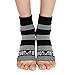Zoomie's Plantar Fasciitis Socks - Heel, Arch, Achilles Tendon and Ankle Support - Foot Compression Sleeves - 1 Pair (Black-Gray Stripes, Medium)