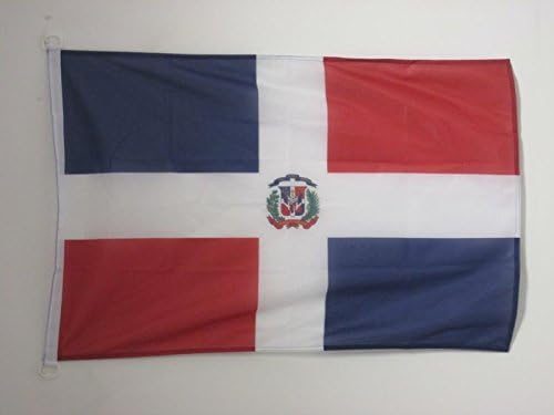 AZ FLAG, Dominican Republic Flag, 3x5 Ft, External Use, Dominican Banner Knitted Polyester with Two Plastic Rings